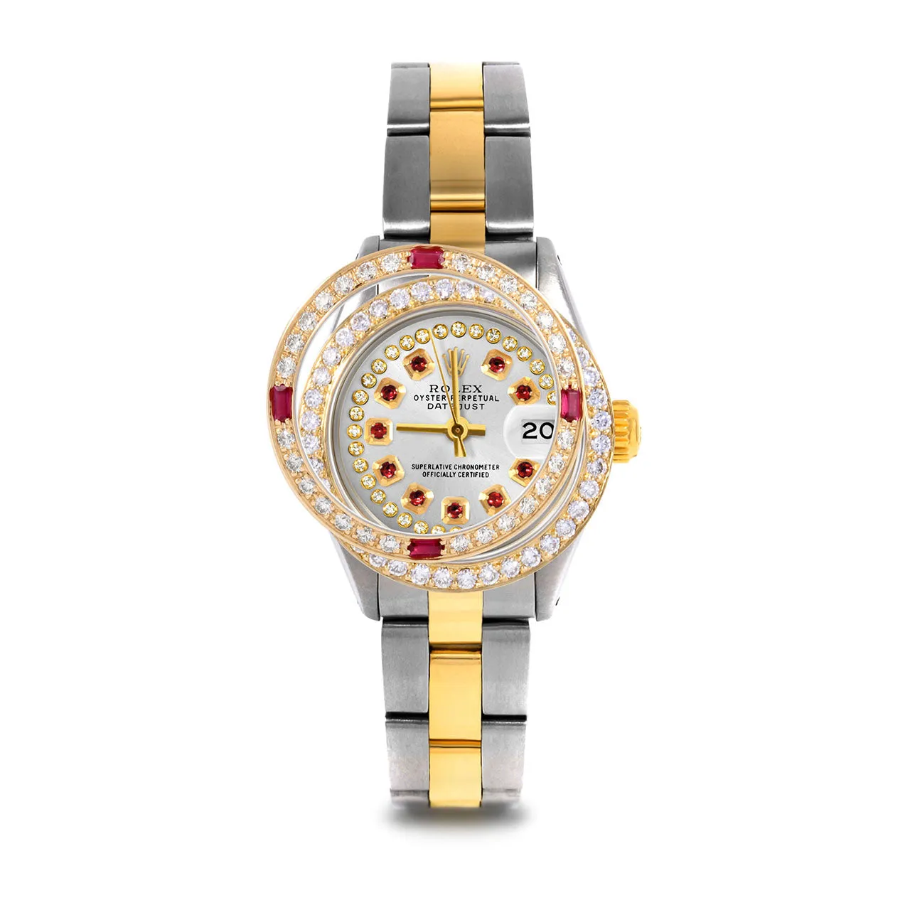 Rolex Datejust 26mm | 6917-TT-SLV-STRR-4RBY-OYS