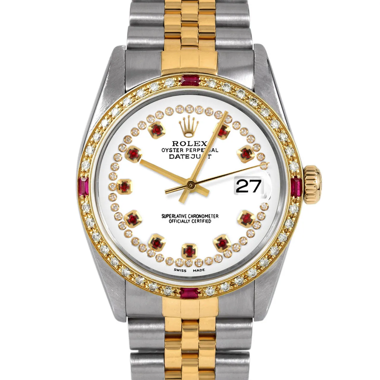 Rolex Datejust 36mm | 16013-WHT-STRR-4RBY-JBL