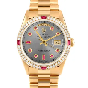 Rolex Day-Date 36mm | 18238-SLT-RBY-AM-4RBY-PRS