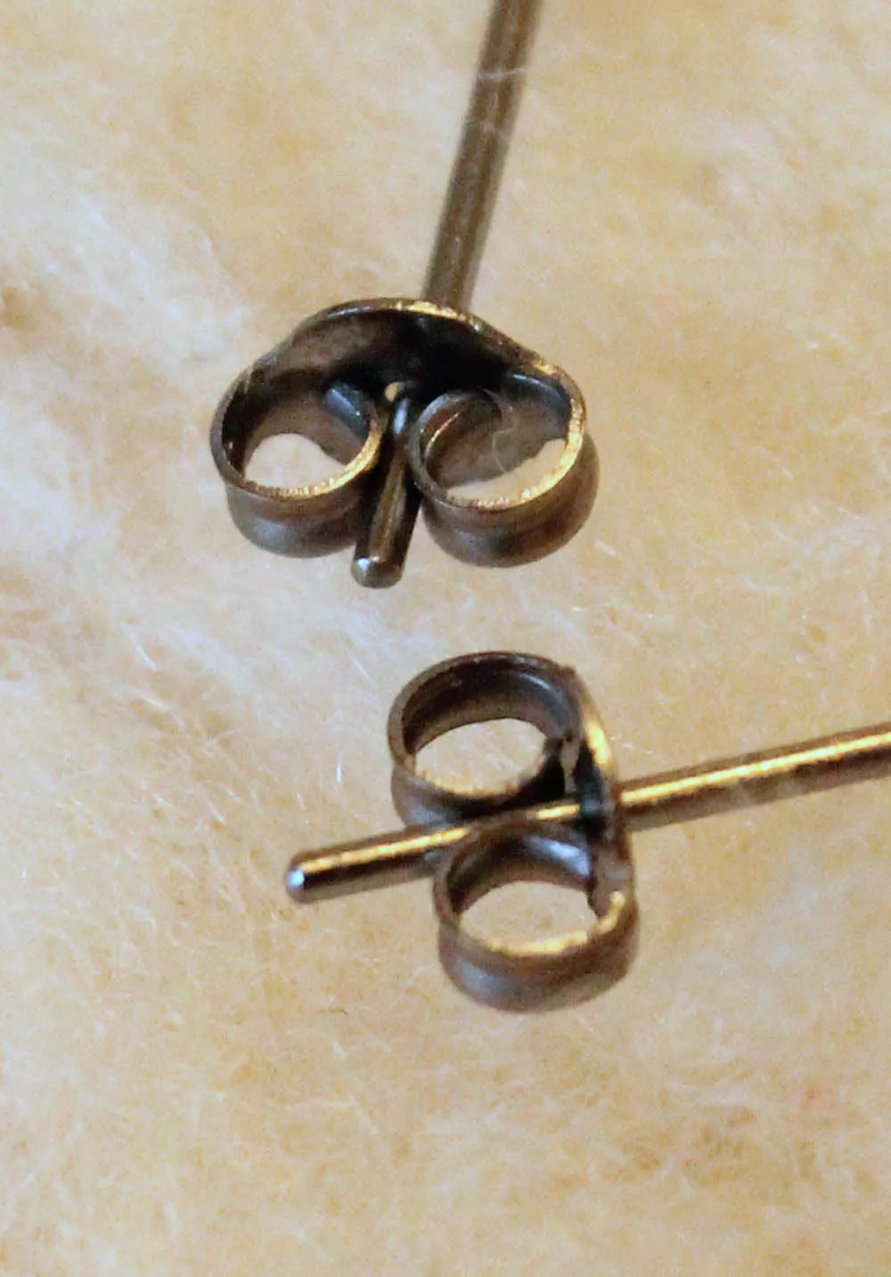 Rose Quartz Bezel Gemstone, Small (Niobium or Titanium Post Earrings)