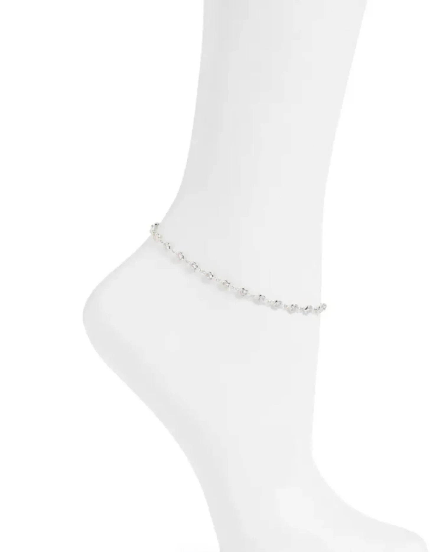 Round Bezel-Set Anklet