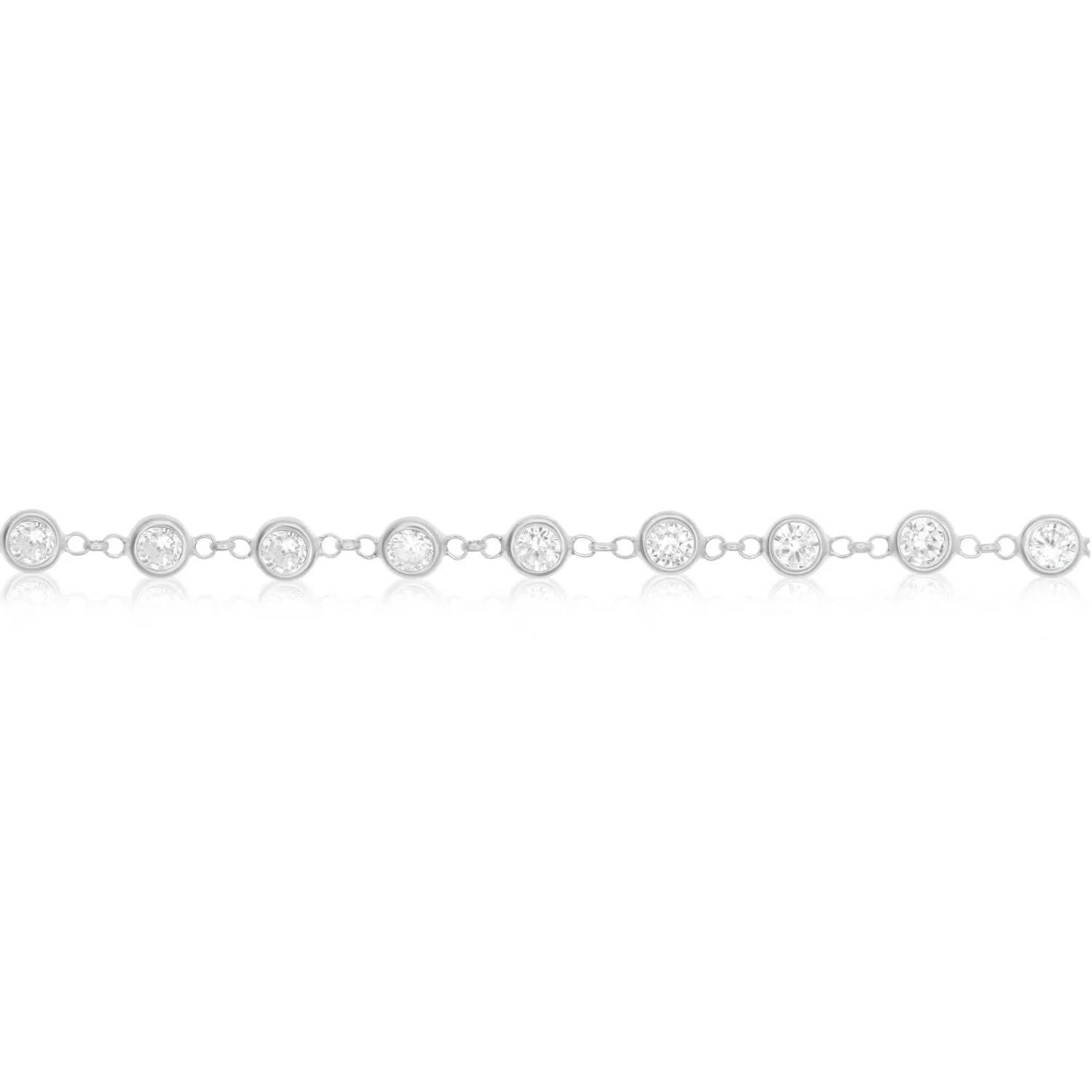 Round Bezel-Set Anklet