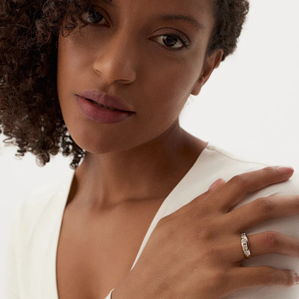 Round Zircon Statement Band