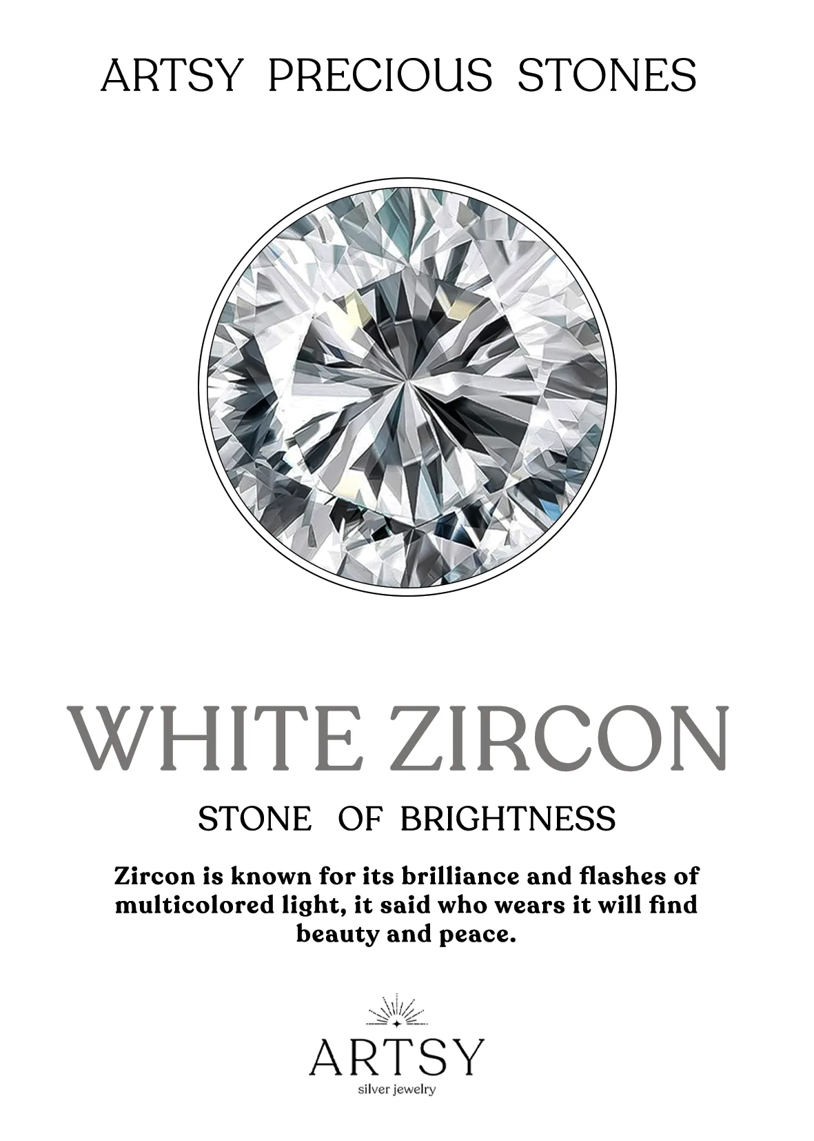 Round Zircon Statement Band