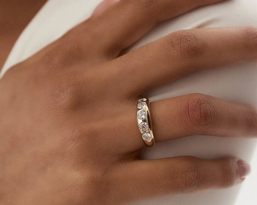 Round Zircon Statement Band
