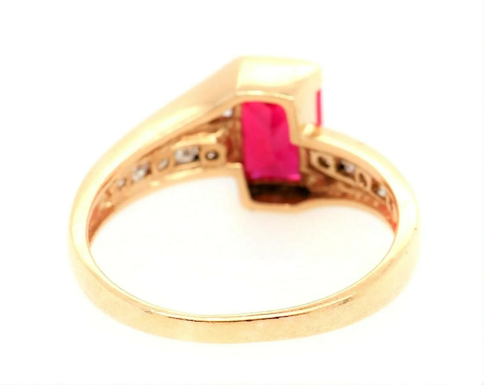 Ruby & Diamond 9ct Yellow Gold Dress Ring