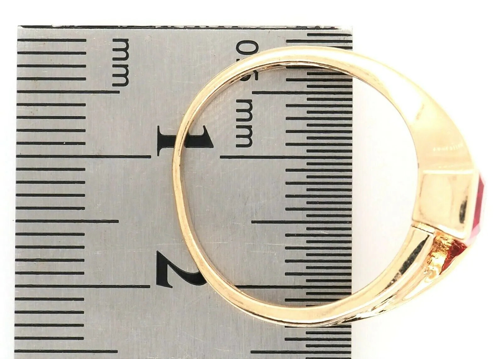 Ruby & Diamond 9ct Yellow Gold Dress Ring