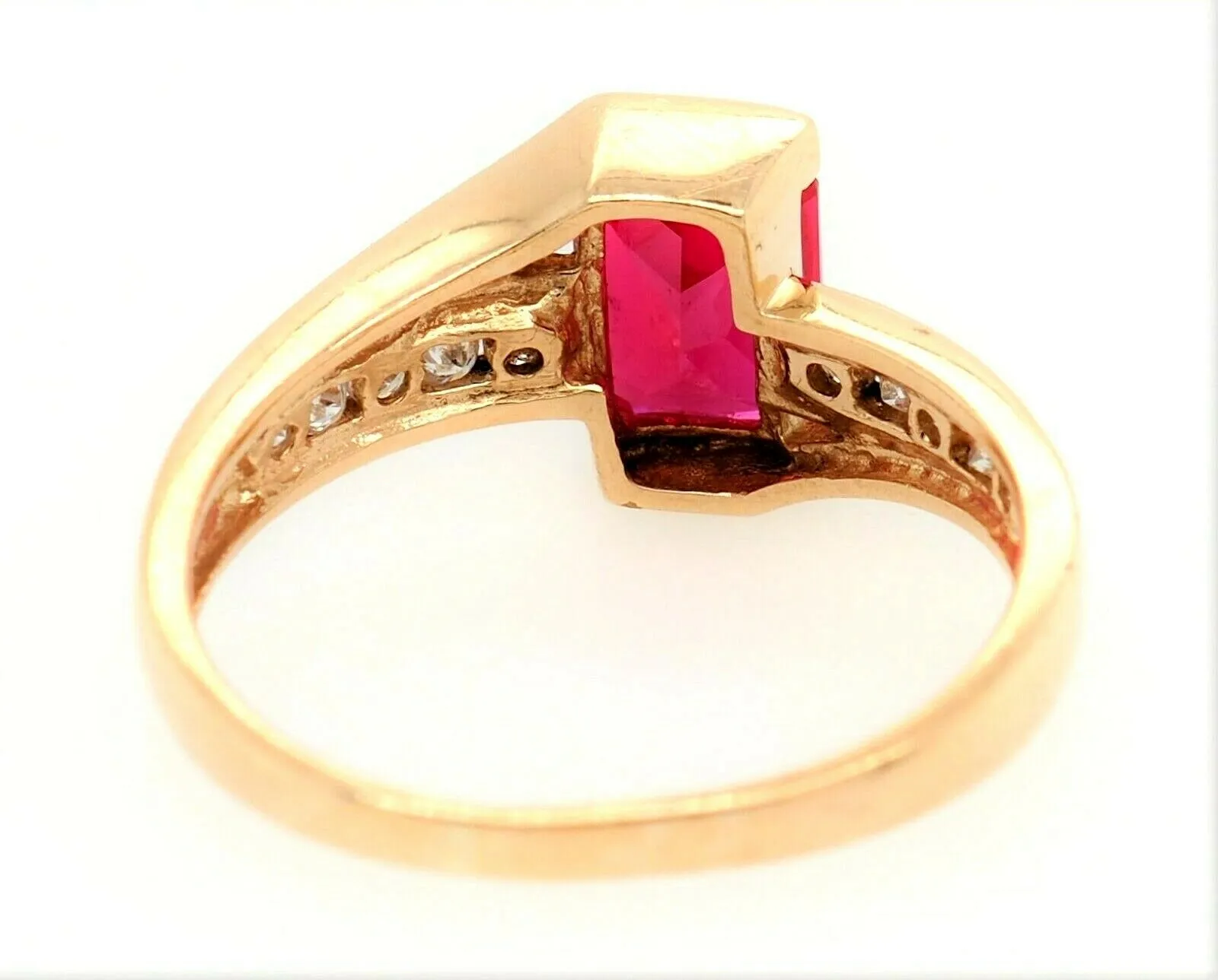 Ruby & Diamond 9ct Yellow Gold Dress Ring