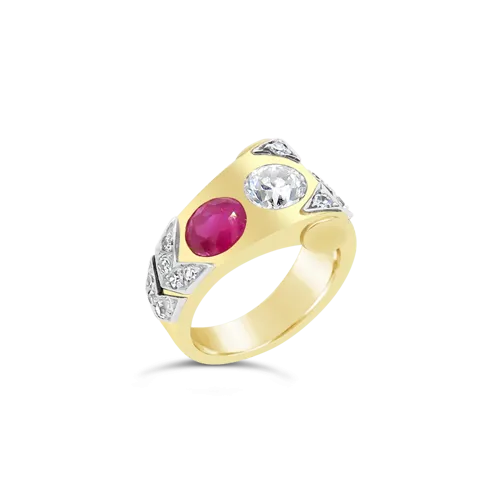Ruby & Diamond Estate Ring