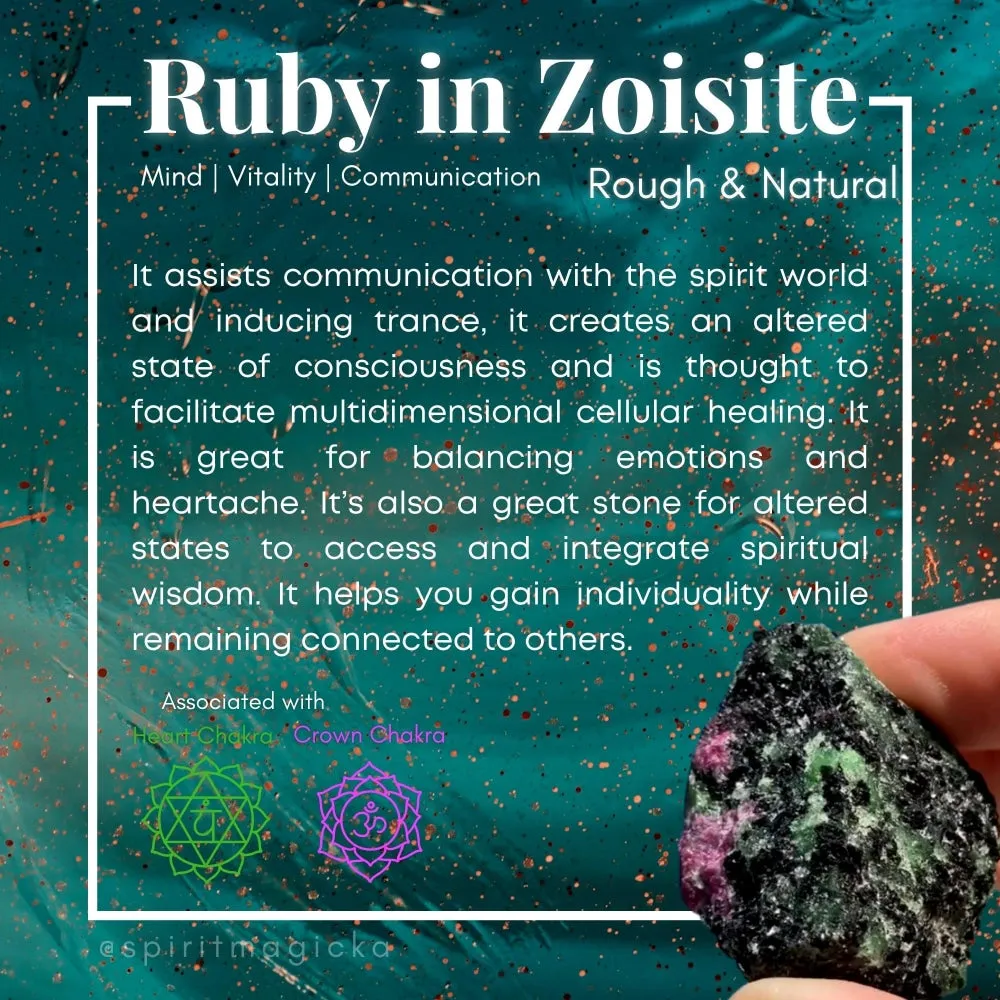 Ruby In Zoisite Rough Natural Stone