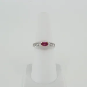 Ruby Ring with Gold Basket