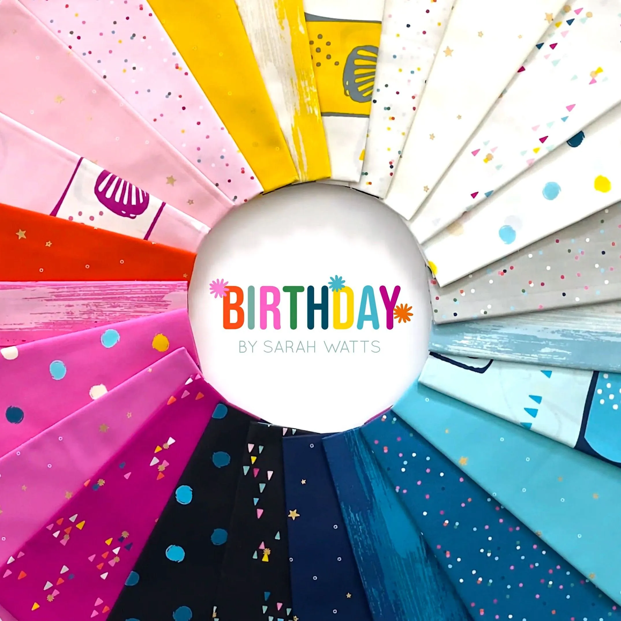 Ruby Star Society - Birthday - 1/2 Yard Quilting Cotton - Birthday Turquoise RS2049 13M - Designed by Sarah Watts