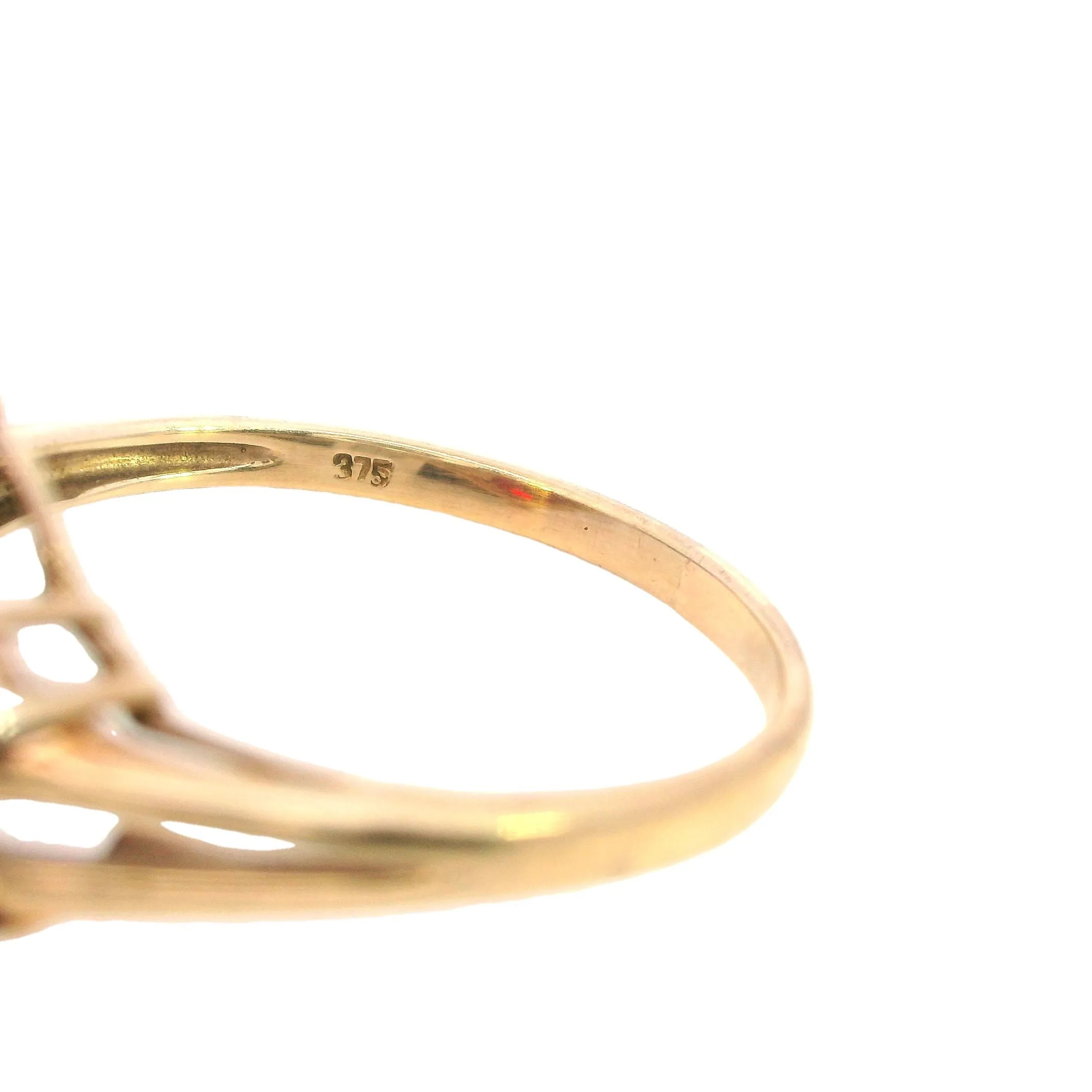 Sophisticated 9ct Yellow Gold Ruby and Diamond Ring