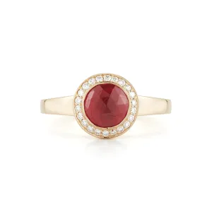 Steller Rose Cut Ruby Ring