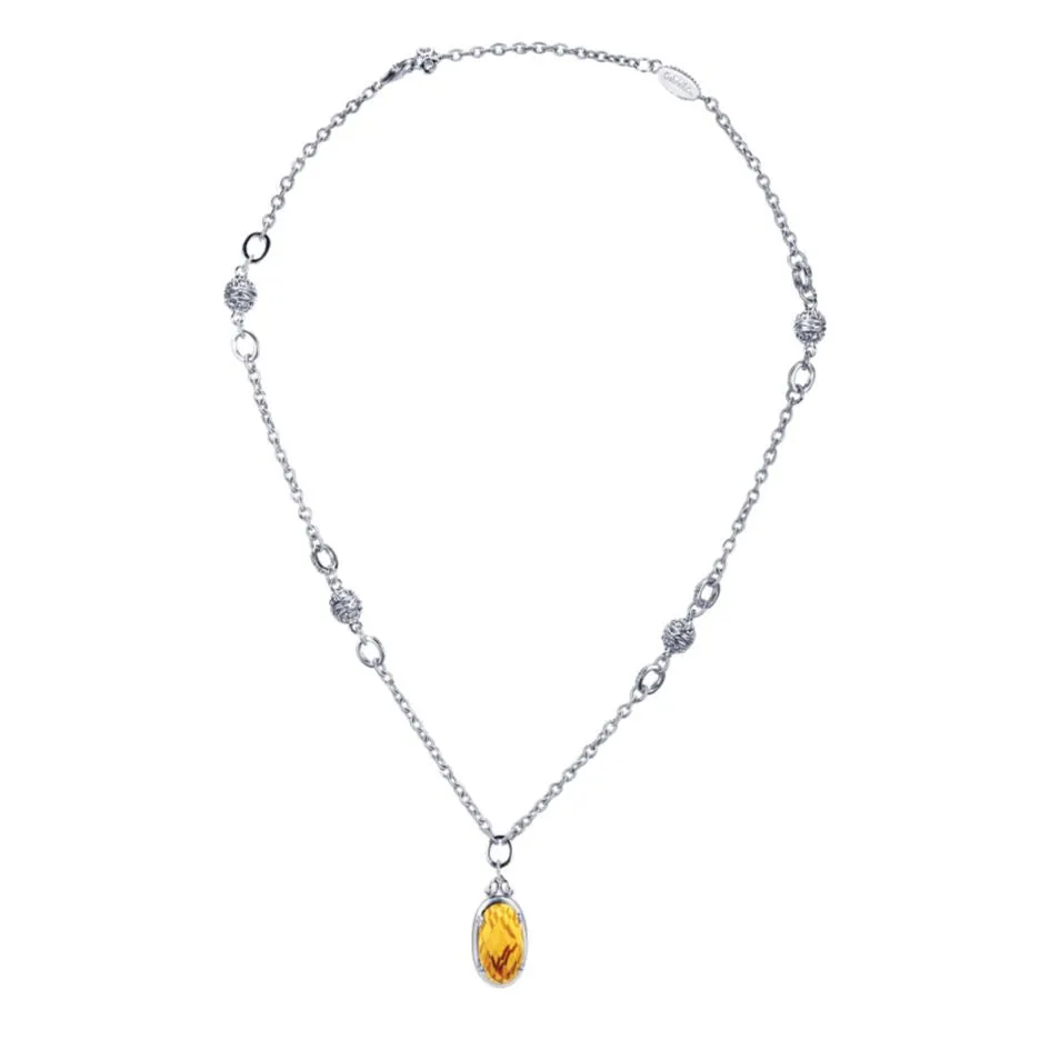 Sterling Silver and Citrine Pendant