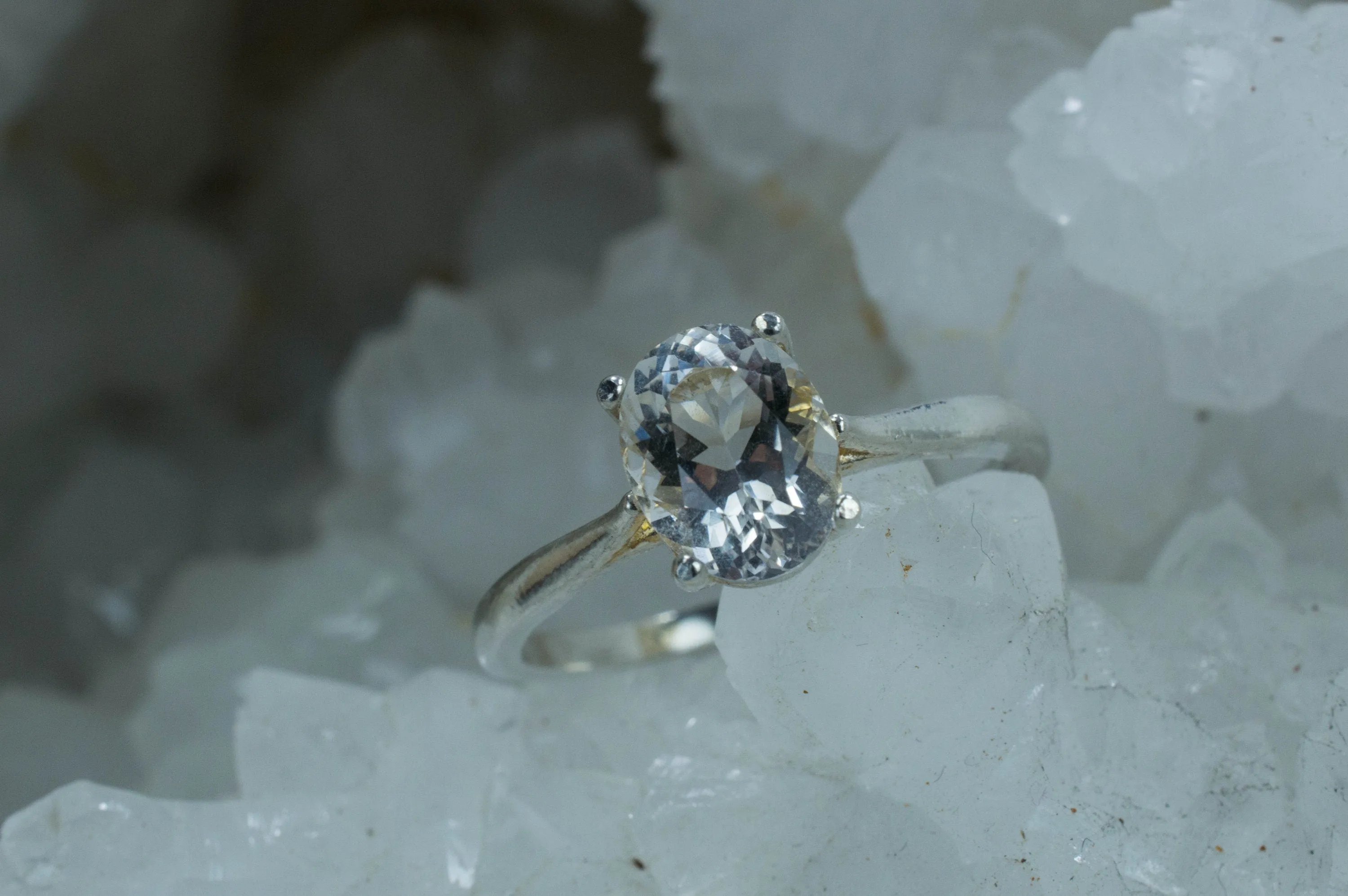 Tanzanian Quartz Ring, Natural Untreated Mondo Quartz
