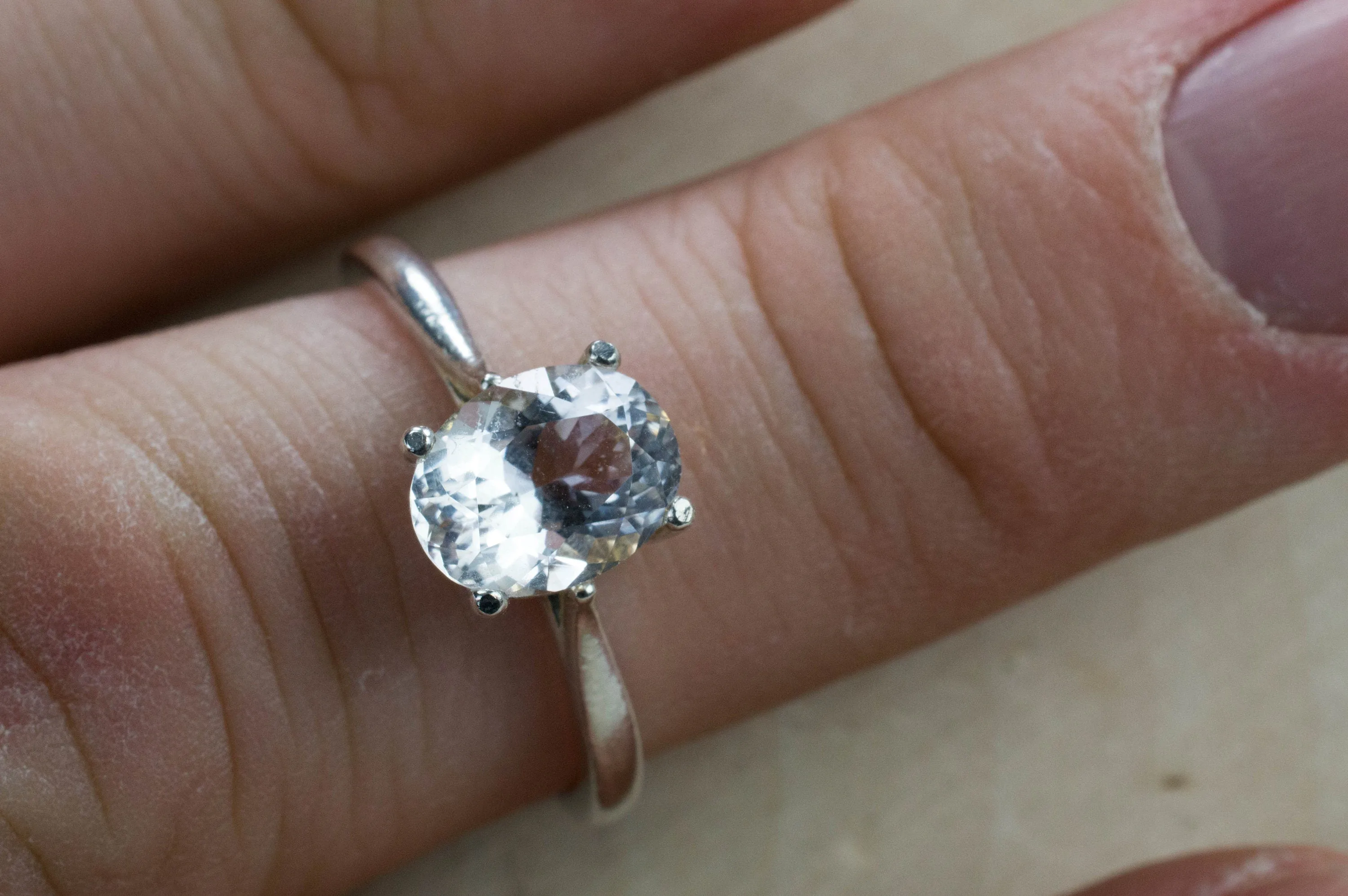 Tanzanian Quartz Ring, Natural Untreated Mondo Quartz