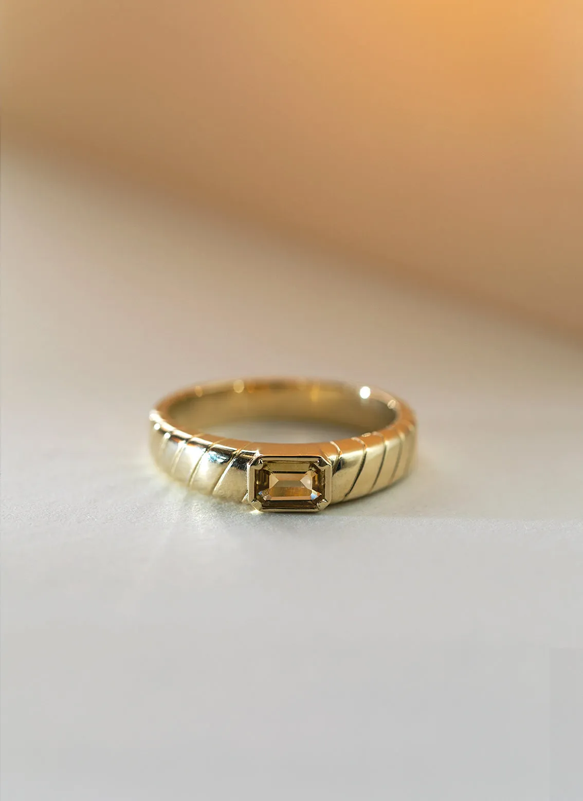 The gent bruce citrine ring 14k gold