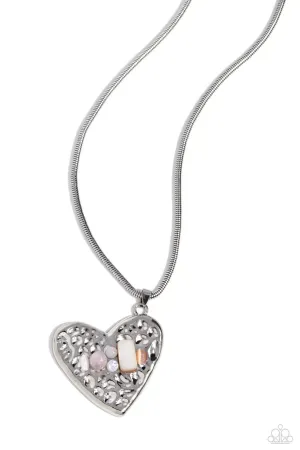 Tilted Trailblazer - Pink Necklace - Paparazzi Accessories