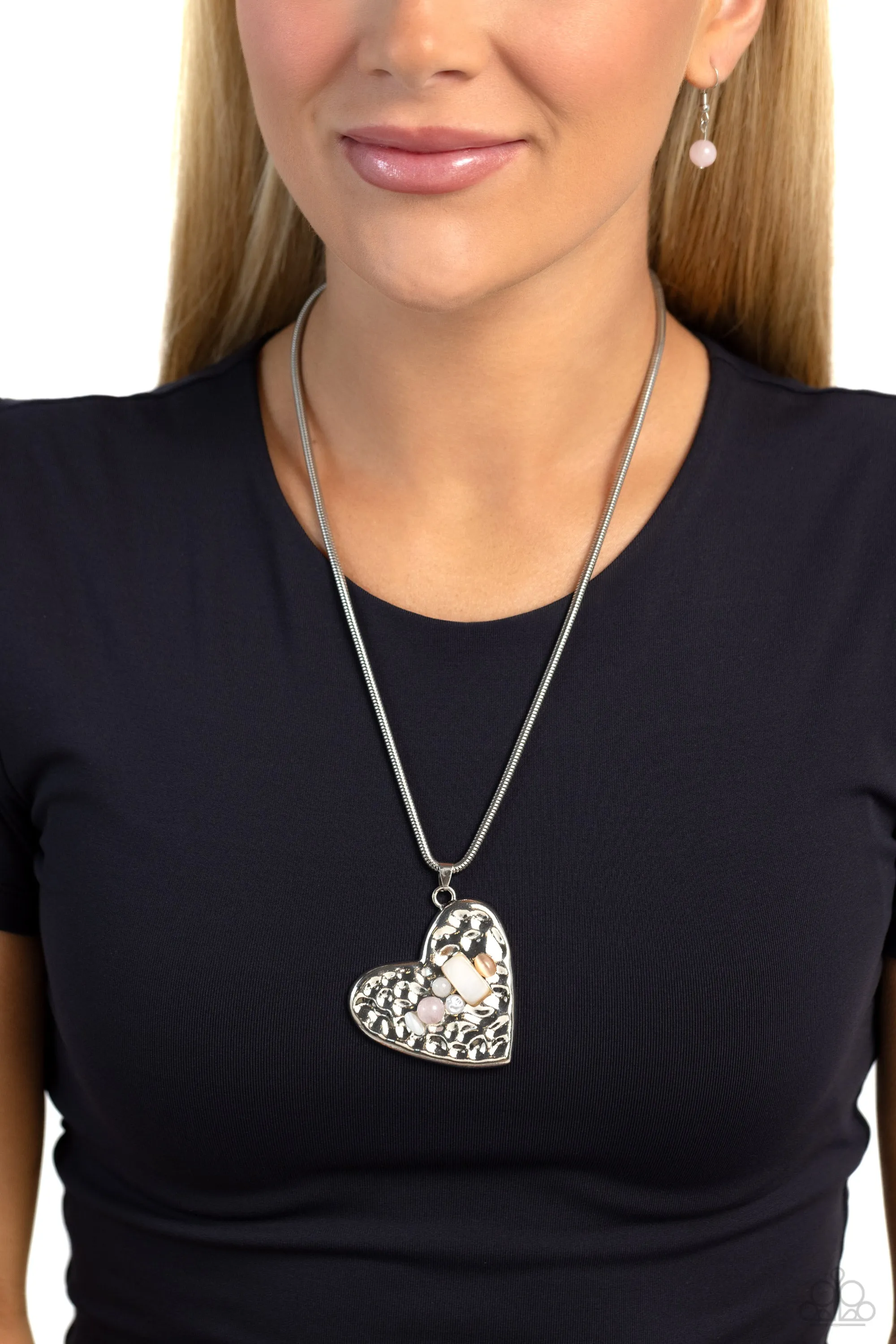 Tilted Trailblazer - Pink Necklace - Paparazzi Accessories