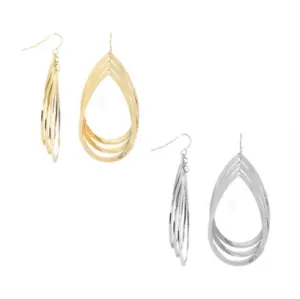 Triple Teardrop Dangle Earring