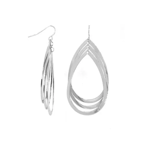 Triple Teardrop Dangle Earring