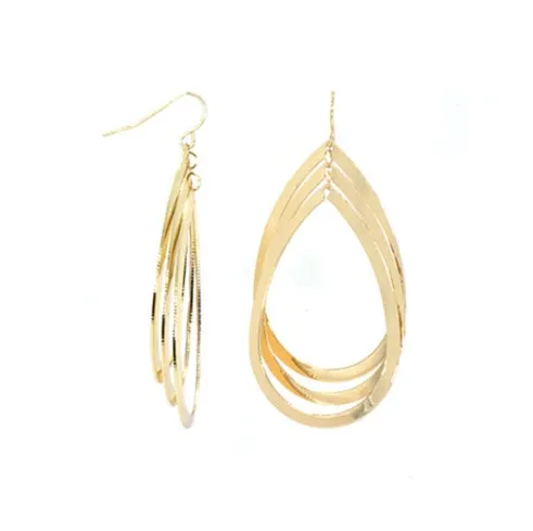 Triple Teardrop Dangle Earring