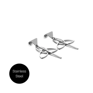 Triquetra Dangle Earrings in Steel