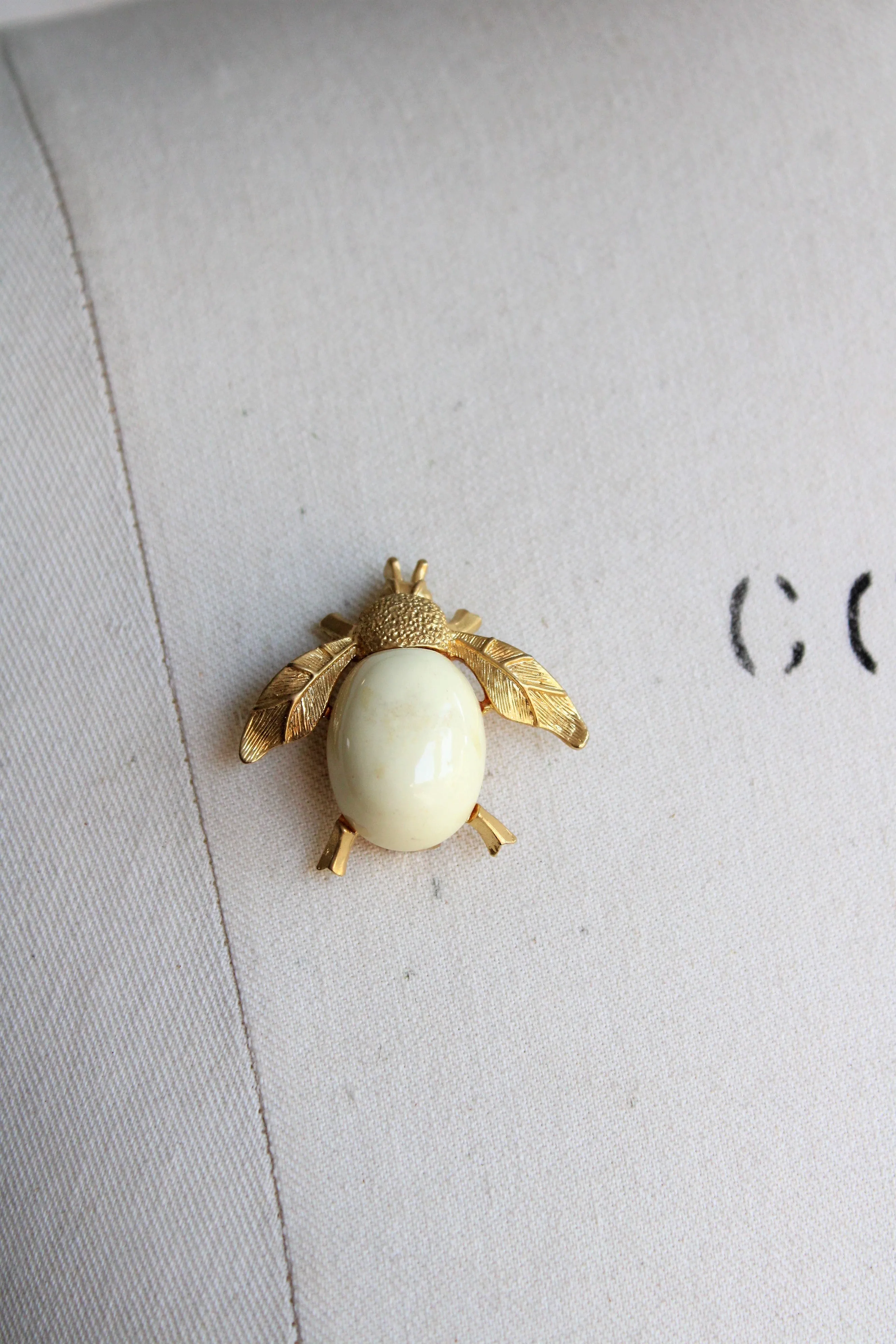 Vintage Bumble Bee or Beetle Brooch