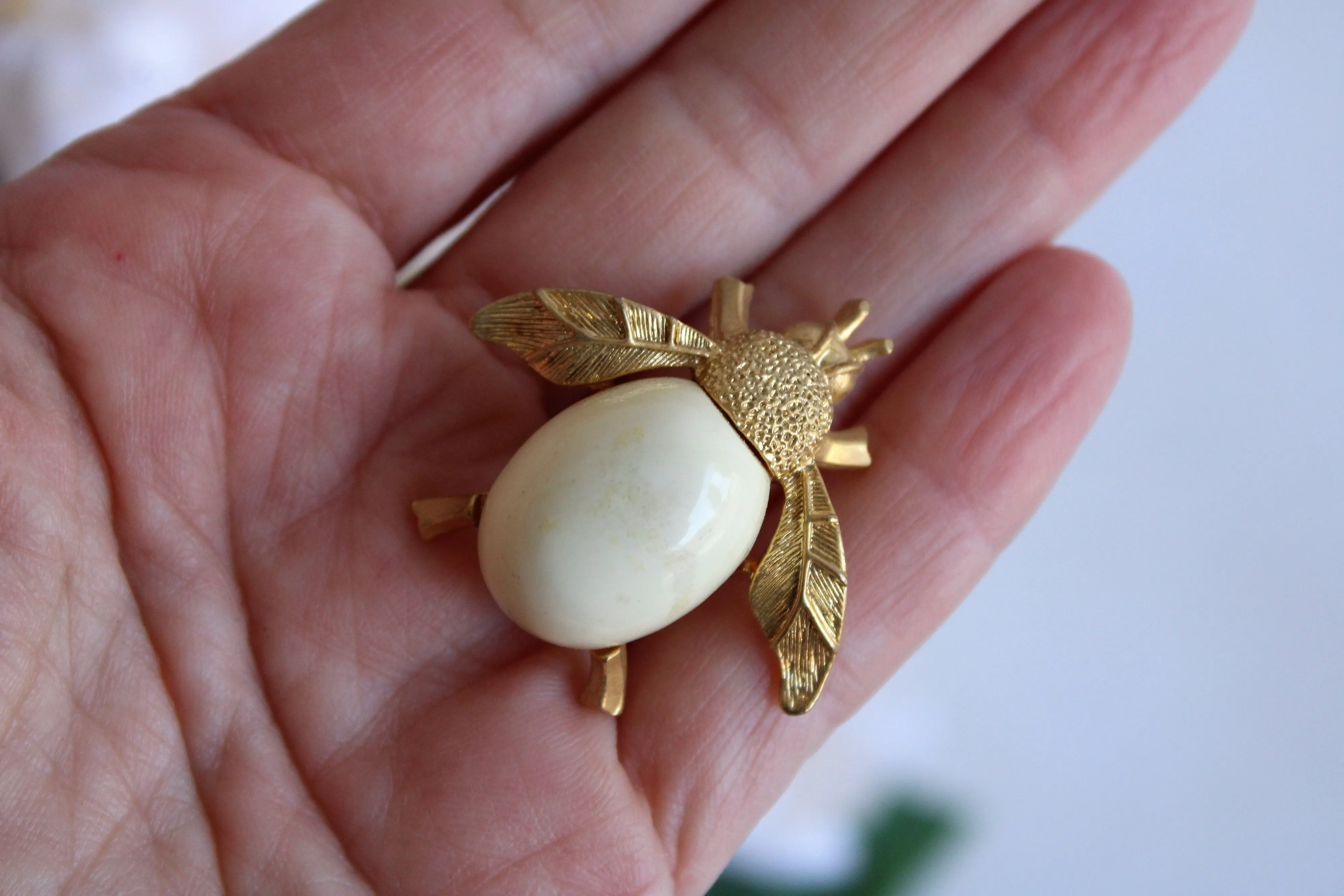 Vintage Bumble Bee or Beetle Brooch