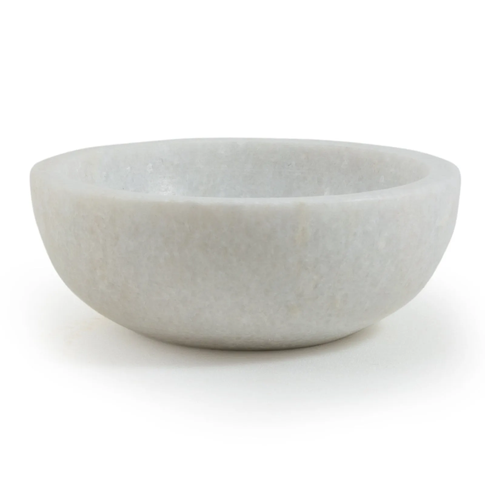 White Marble Bowl Charcoal Incense Burner 4"