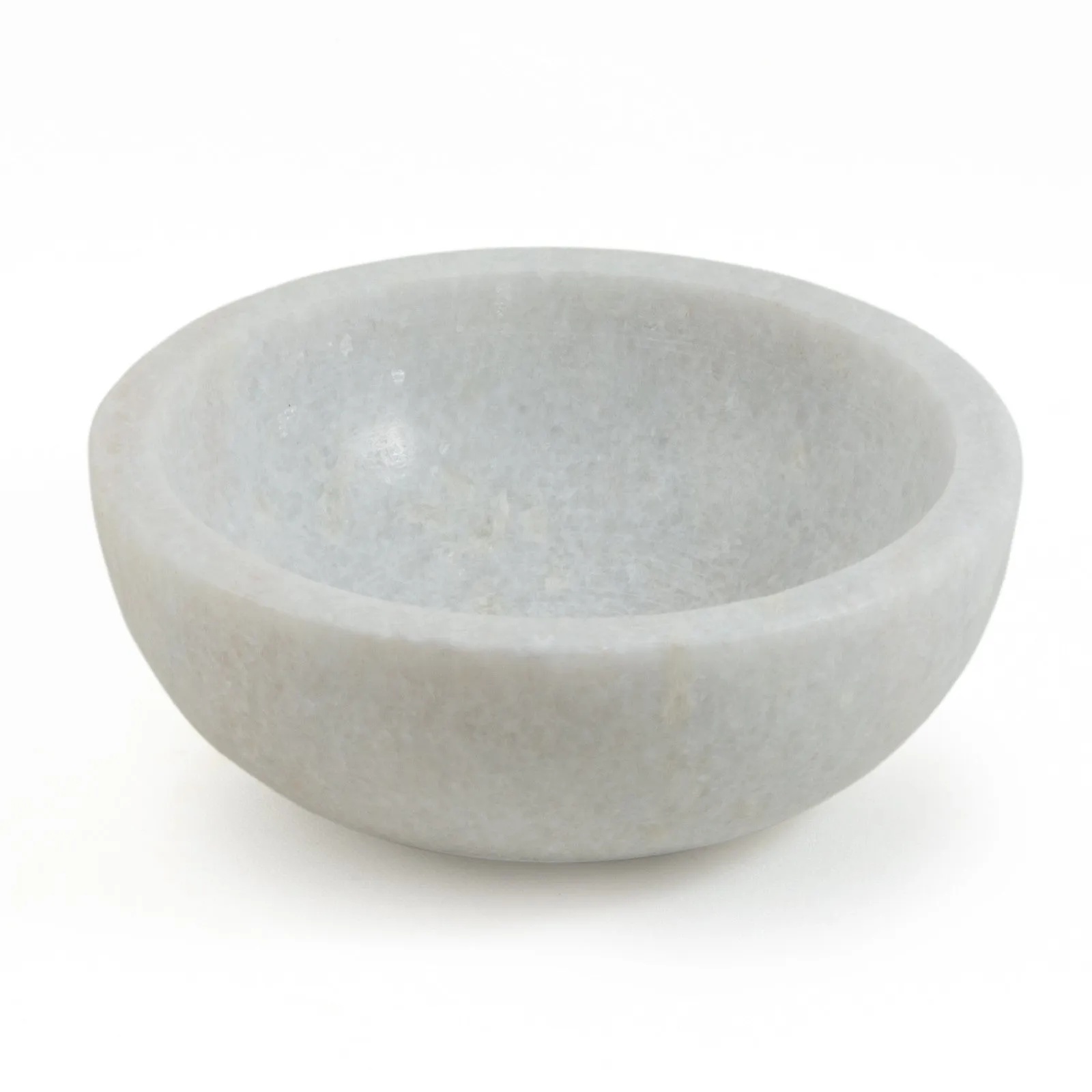 White Marble Bowl Charcoal Incense Burner 4"