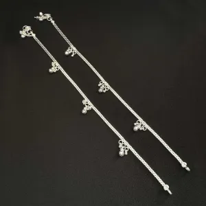 Women Sterling Silver Anklet-1pair