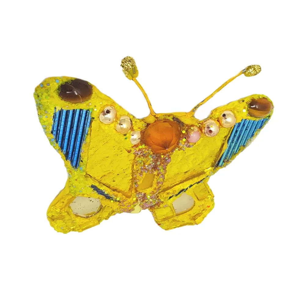YELLOW BUTTERFLY BROOCH - LOVELY LEMON