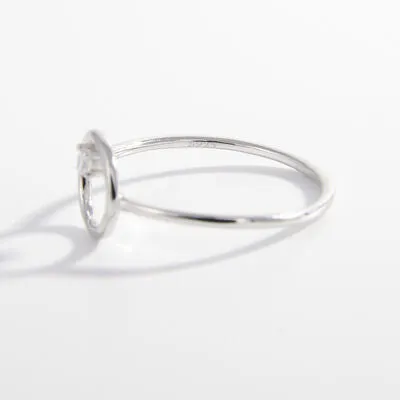 Zircon Circle 925 Sterling Silver Ring