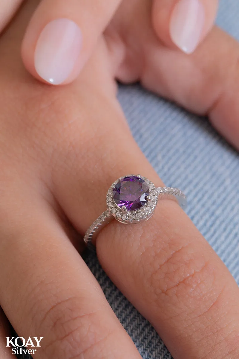 Zircon Ring (064-Purple)