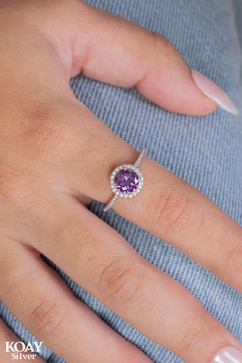 Zircon Ring (064-Purple)