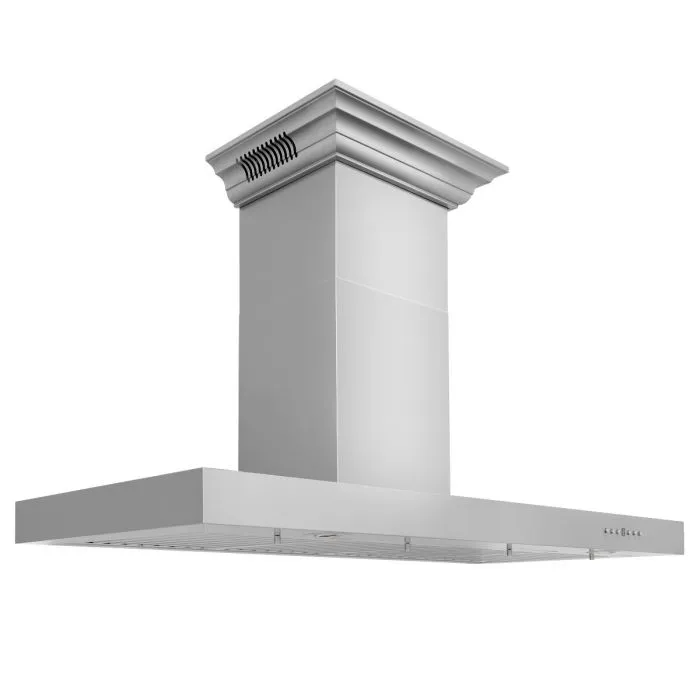 ZLINE 42 IN. Wall Mount Range Hood in Stainless Steel with Built-In CrownSound® BlueTooth Speakers (KECRN-BT-42)