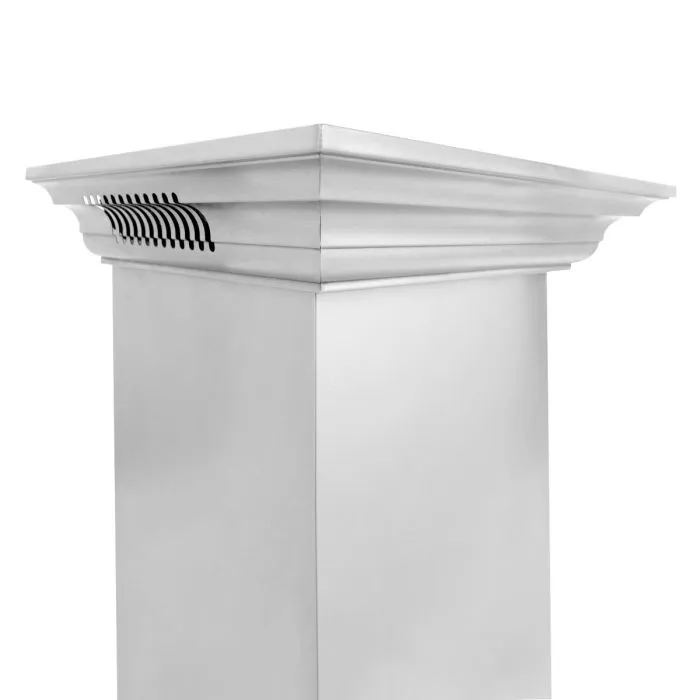 ZLINE 42 IN. Wall Mount Range Hood in Stainless Steel with Built-In CrownSound® BlueTooth Speakers (KECRN-BT-42)
