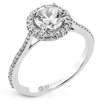 ZR2367 Engagement Ring in 14k Gold with Diamonds