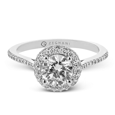 ZR2367 Engagement Ring in 14k Gold with Diamonds